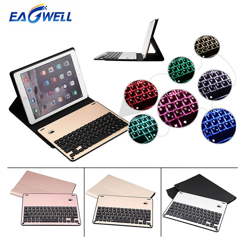Removable Aluminum Bluetooth Keyboard + PU Leather Case For Apple iPad Pro 10.5 Adjustable Backlight Seven Color Tab keyboard
Removable Aluminum Bluetooth Keyboard + PU Leather Case For Apple iPad Pro 10.5 Adjustable Backlight Seven Color Tab keyboard