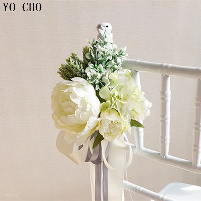 YO CHO Creative Home Decor Party Chair Back Fake Flowers Peony Wedding Greenery DIY Rose Bridesmaid Flowers Wedding Bouquet
YO CHO Creative Home Decor Party Chair Back Fake Flowers Peony Wedding Greenery DIY Rose Bridesmaid Flowers Wedding Bouquet