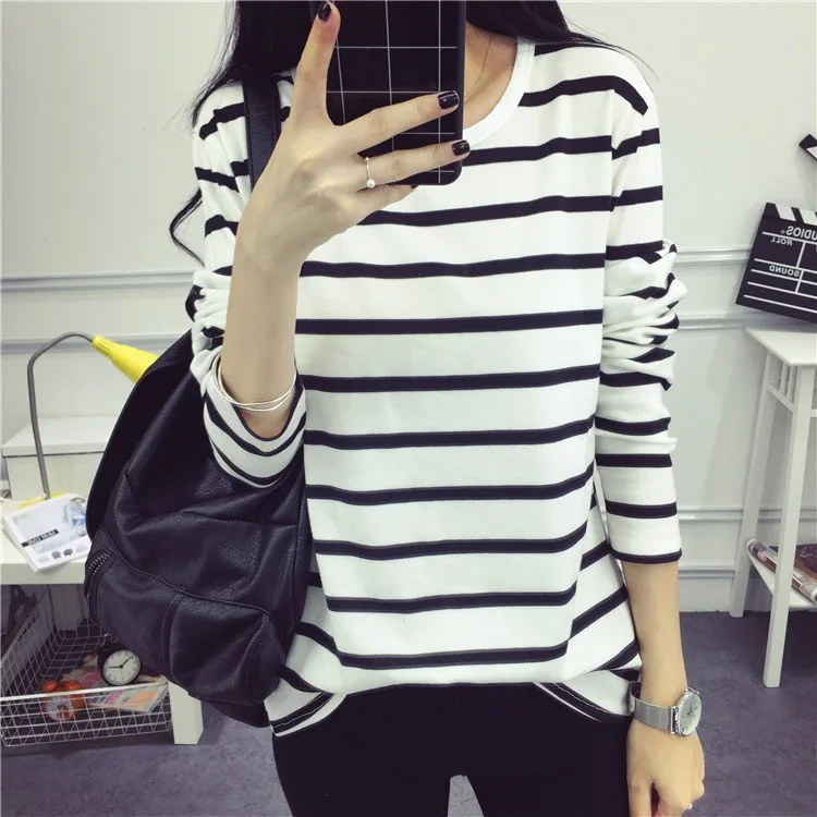 CPI Women Striped Splicing Tshirt 2019 Spring Autumn O Neck Long Sleeve Top Tees All Matched T Shirt Plus Size 3XL
CPI Women Striped Splicing Tshirt 2019 Spring Autumn O Neck Long Sleeve Top Tees All Matched T Shirt Plus Size 3XL