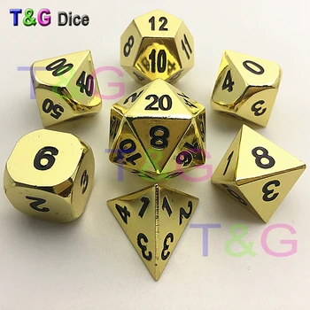 New High Quality Gold Metal 7 Rpg Dice set d4 d6 d8 d10 d% d12 d20 playing dados jogos de tabuleiro with boxes for men gift 
New High Quality Gold Metal 7 Rpg Dice set d4 d6 d8 d10 d% d12 d20 playing dados jogos de tabuleiro with boxes for men gift