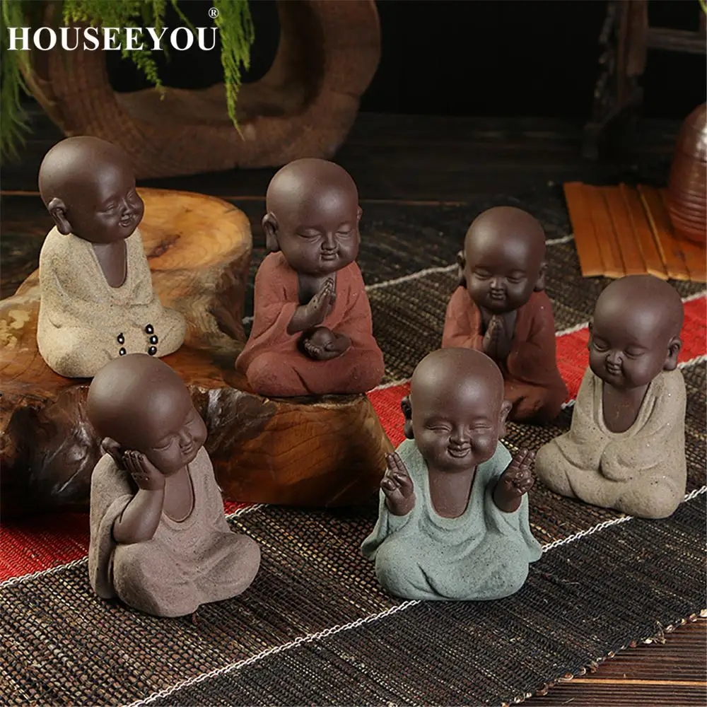 Buddha Statues Small Monk Color Sand Ceramic Home Club Geomantic Decoration Purple Sand Sculptures Figurines Tea Pet
Buddha Statues Small Monk Color Sand Ceramic Home Club Geomantic Decoration Purple Sand Sculptures Figurines Tea Pet
