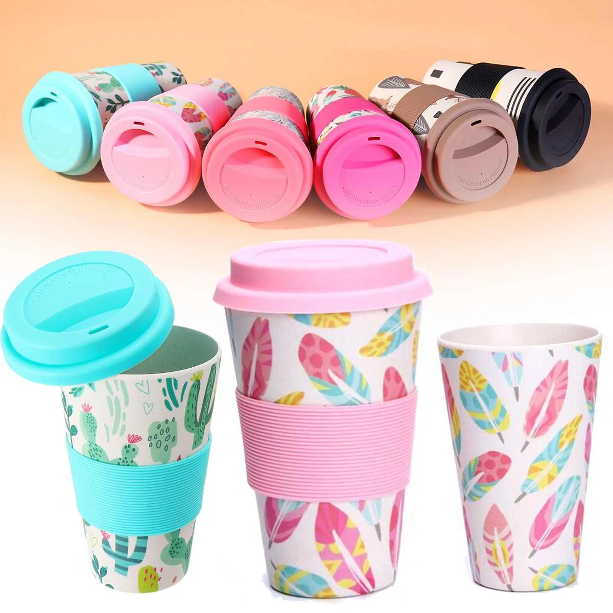 6 Color 400ml Reusable Bamboo Fiber Coffee Cup Mugs Coffe Travel Mug Drink Water Travel Mug Healthy
6 Color 400ml Reusable Bamboo Fiber Coffee Cup Mugs Coffe Travel Mug Drink Water Travel Mug Healthy