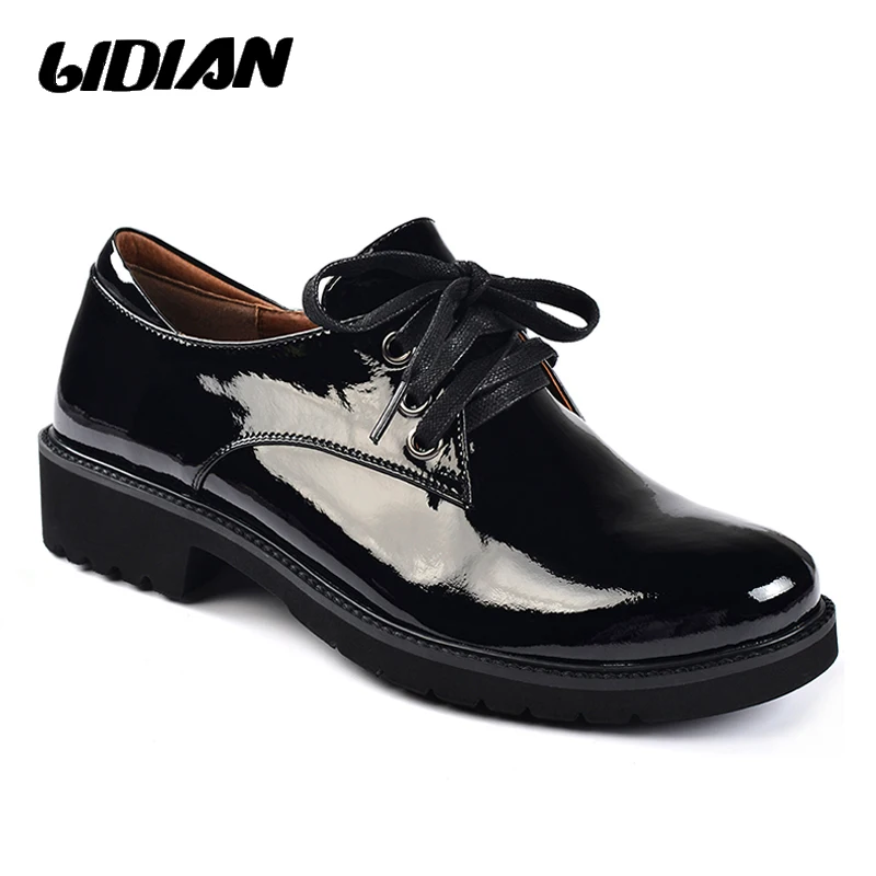 LIDIAN Spring Autumn Fashion Women's Shoes Low heels Black Patent Lace up Casual Solid Oxford Shoes office ladies shoes P15-1
LIDIAN Spring Autumn Fashion Women's Shoes Low heels Black Patent Lace up Casual Solid Oxford Shoes office ladies shoes P15-1