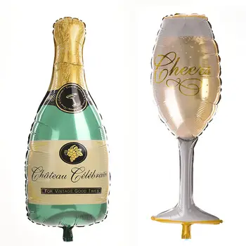 

Lovely & High Quality 1 Pcs Novelty Champagne cup beer Bottle Balloons foil balloon helium ballons Classic Ball Toys