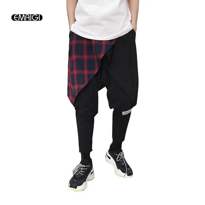 Men High Street Fashion Hip Hop Harem Pant Plaid Splice Casua Trouser Male Jogger Sweatpants
Men High Street Fashion Hip Hop Harem Pant Plaid Splice Casua Trouser Male Jogger Sweatpants