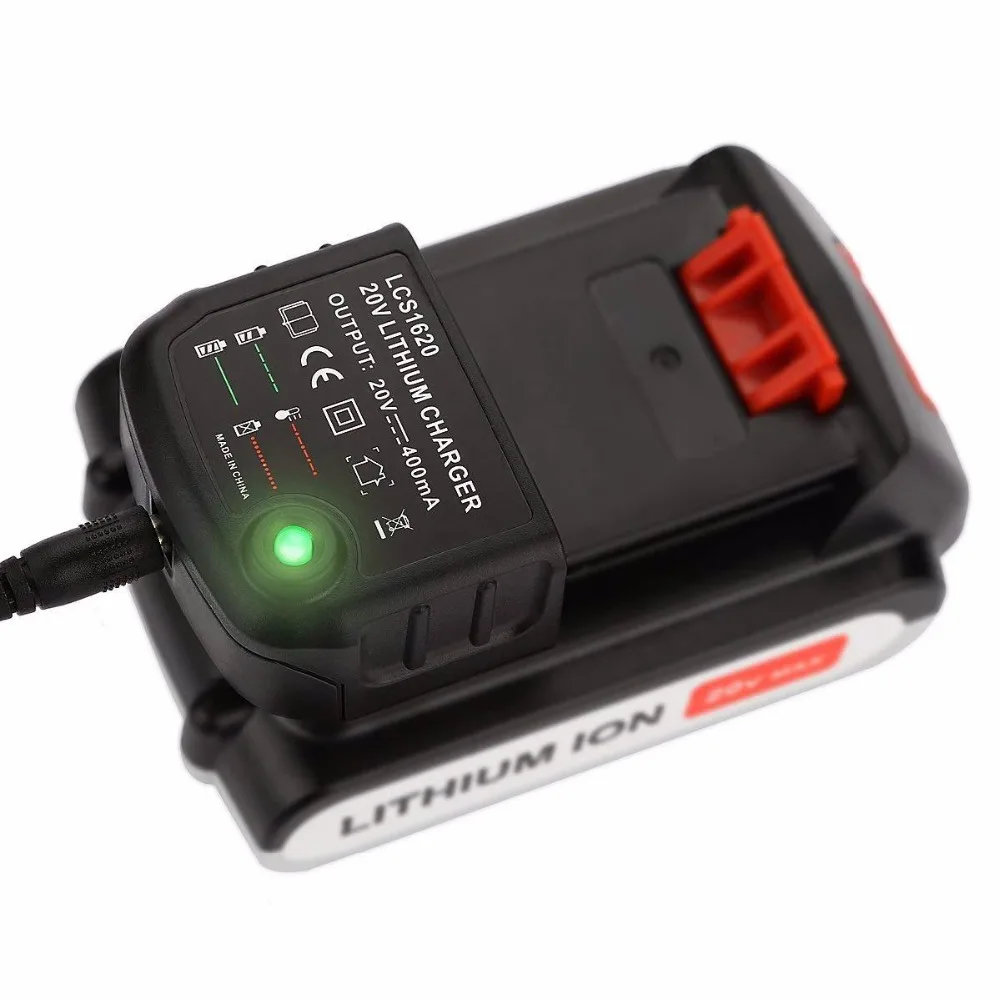 20V Lithium Battery Charger LCS1620 for Black & Decker LBXR20, LBXR20-OPE, LB20, LBX20, LBX4020, LB2X4020, LBXR2020-OPE, LB2X302
20V Lithium Battery Charger LCS1620 for Black & Decker LBXR20, LBXR20-OPE, LB20, LBX20, LBX4020, LB2X4020, LBXR2020-OPE, LB2X302