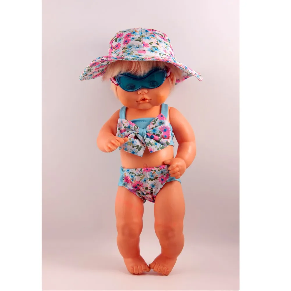 Купальники для кукол 41 см Nenuco Doll y su Hermanita Blue Big Bikini Googles комплект одежды 16 дюймов 17 18