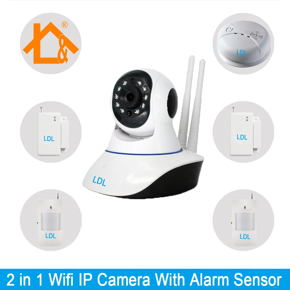Wireless WIFI HD IR IP Camera Intruder Alarm Home Security System with Wireless Burglar Alarm Sensor 
Wireless WIFI HD IR IP Camera Intruder Alarm Home Security System with Wireless Burglar Alarm Sensor