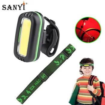 Sanyi Mini Bicycle Light 7-Mode COB LED Headlight Headlamp Flashlight Red Safety Warning Cycling Torch Night Fishing Head Lamp
Sanyi Mini Bicycle Light 7-Mode COB LED Headlight Headlamp Flashlight Red Safety Warning Cycling Torch Night Fishing Head Lamp