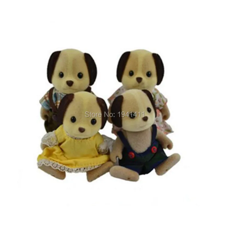 Image Limited Collection Sylvanian Families Lovely dog Family 4pcs Parents   Kids Set New without Box
