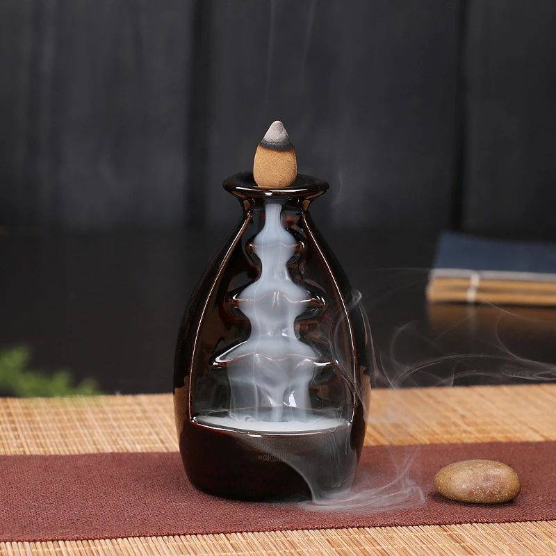 Backflow Waterfall Censer Burner Beautiful Relax Porcelain Censer for Hotel Home Decoration Desktop for Incense Censer Holder
Backflow Waterfall Censer Burner Beautiful Relax Porcelain Censer for Hotel Home Decoration Desktop for Incense Censer Holder