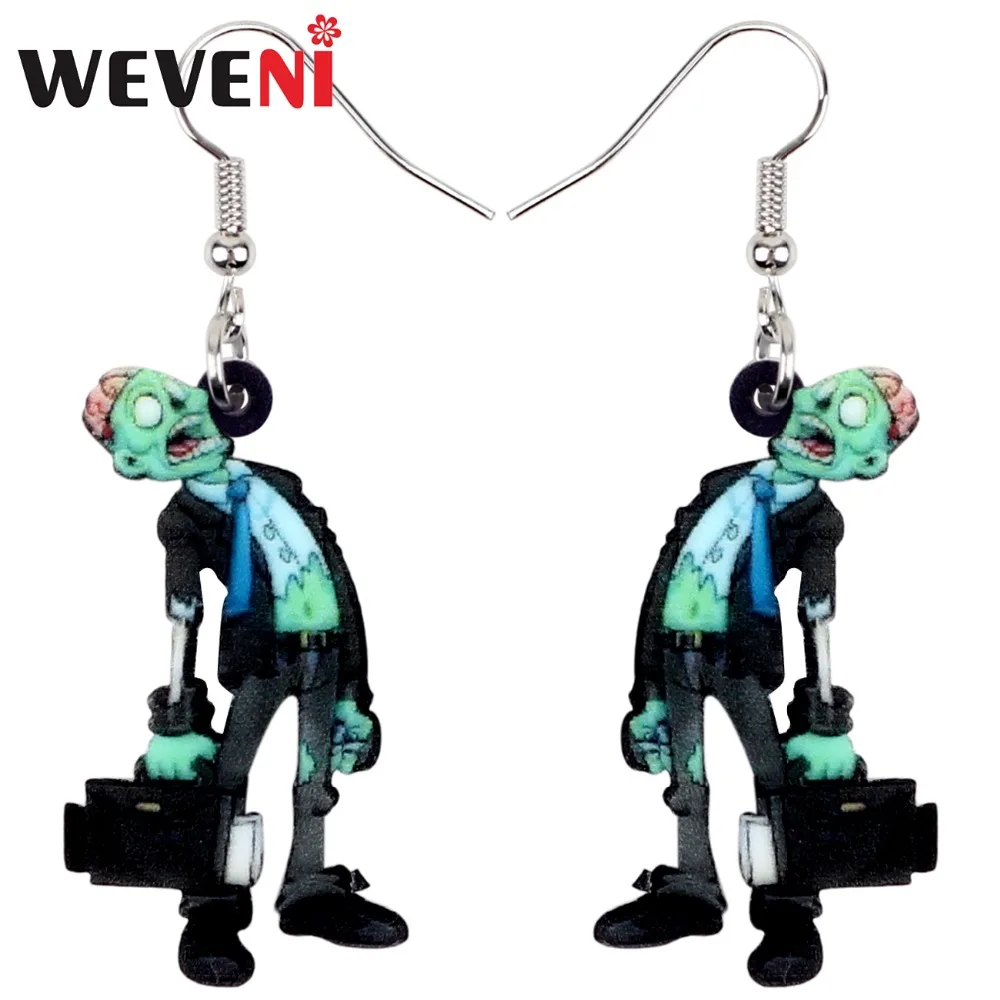 WEVENI Original Acrylic Halloween Office Worker Zombie Earrings Dangle Drop Fashion Party Jewelry For Women Girls Charms Brincos
WEVENI Original Acrylic Halloween Office Worker Zombie Earrings Dangle Drop Fashion Party Jewelry For Women Girls Charms Brincos