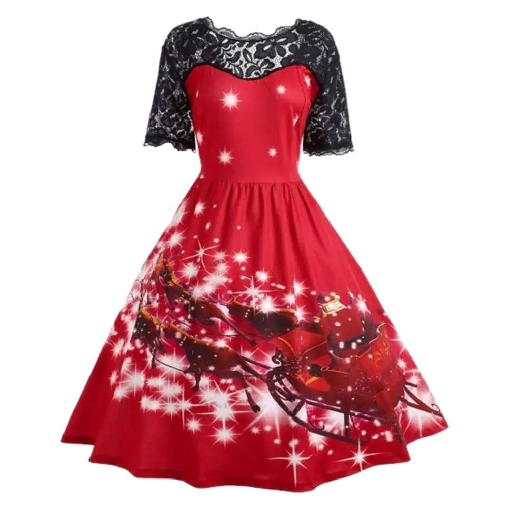 1PCS Christmas Themed Sexy See-through Lace Piecing Slim Waist Flare Dress Female Santa Claus Multi Color Options Plus Size 3XL
1PCS Christmas Themed Sexy See-through Lace Piecing Slim Waist Flare Dress Female Santa Claus Multi Color Options Plus Size 3XL