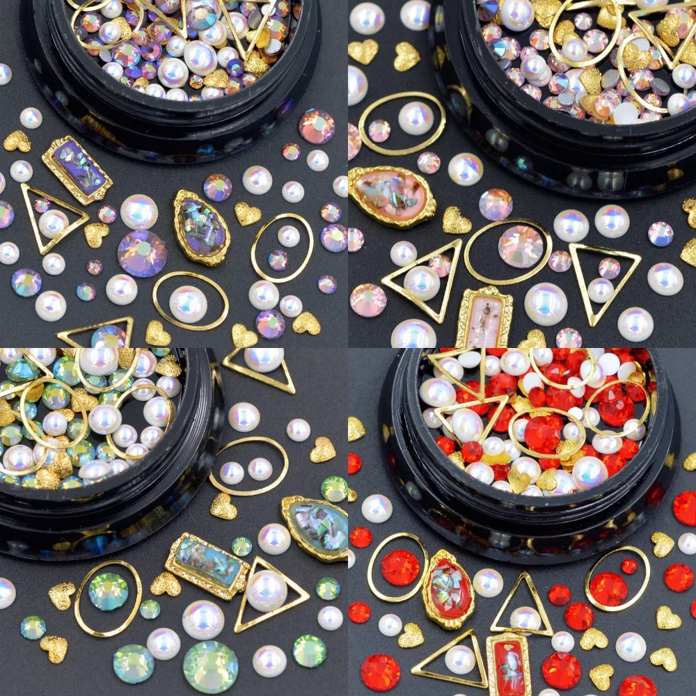 Mixed style metal 3d nail art decorations rhinestones pearls frame glitter nails accessoires diy kit new arrival
Mixed style metal 3d nail art decorations rhinestones pearls frame glitter nails accessoires diy kit new arrival