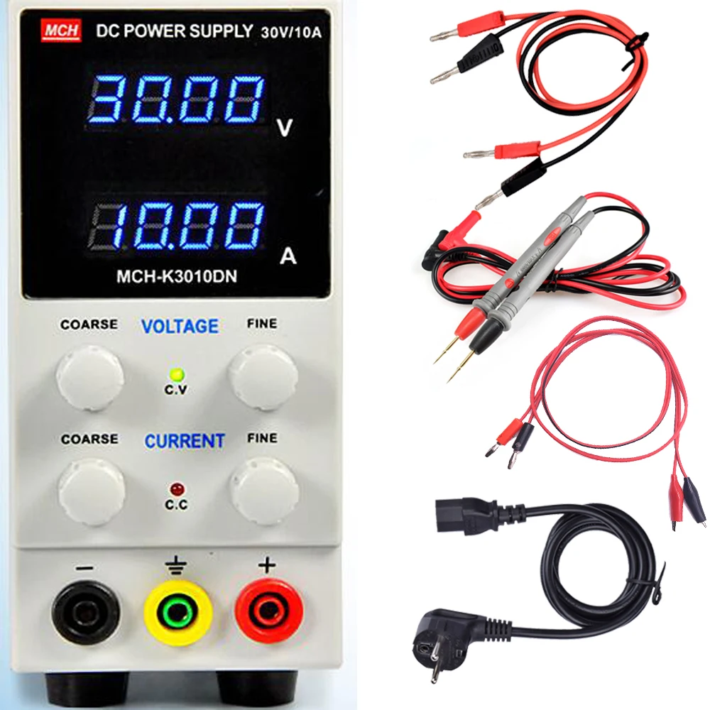k-3010DN 30V 10A Mini Adjustable Digital DC Power Supply Laboratory Switching Power Supply 110V 200V EU/AU/US Plug
k-3010DN 30V 10A Mini Adjustable Digital DC Power Supply Laboratory Switching Power Supply 110V 200V EU/AU/US Plug