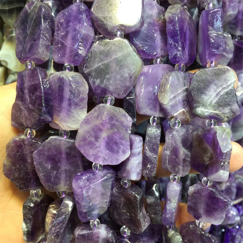 5-6*18-24mm Nugget Amethyst Irregular Round Genuine Gemstone Natural Stone for DIY Jewelry Making Necklace Bracelet Big Size New
5-6*18-24mm Nugget Amethyst Irregular Round Genuine Gemstone Natural Stone for DIY Jewelry Making Necklace Bracelet Big Size New