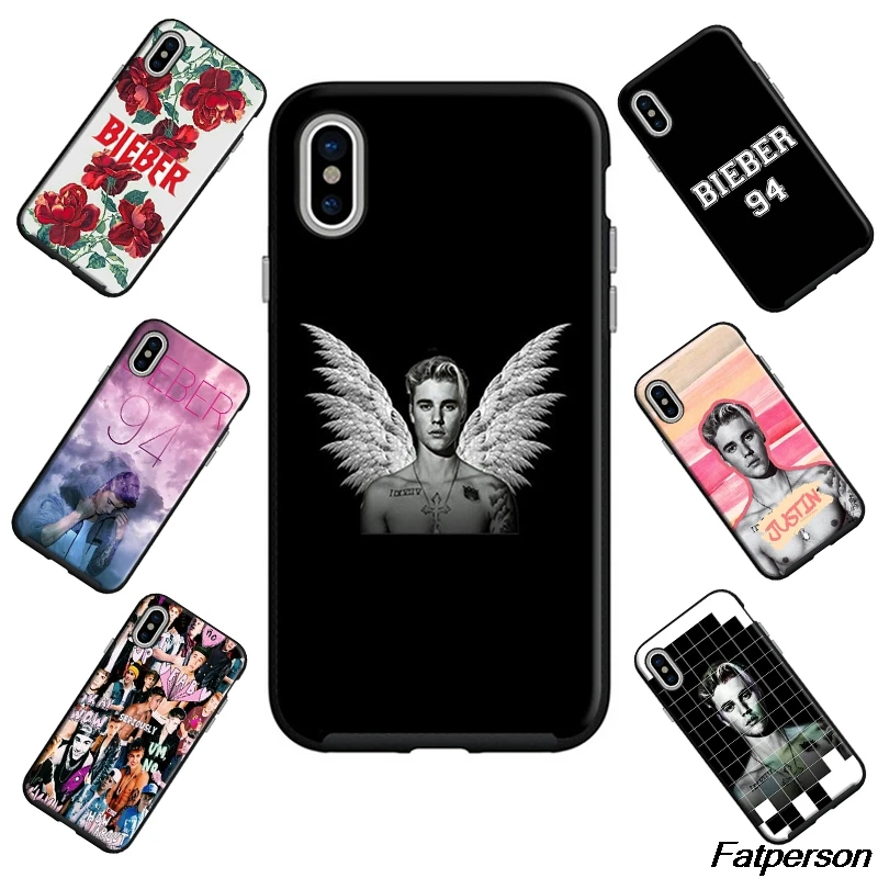 Джастин Бибер для Samsung s8 s9plus S6 S7 Edge черный мягкий силиконовый чехол Apple iPhone 5S 6 6s 7