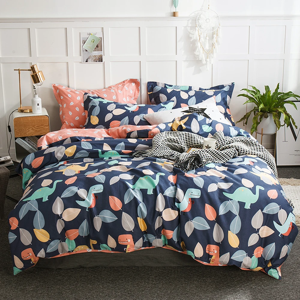 2018 Dinosaur Leaves Bedlinens Cotton Duvet Cover Set Flat Sheet Fitted Sheet Twin Double Queen King Size Bedding Set
2018 Dinosaur Leaves Bedlinens Cotton Duvet Cover Set Flat Sheet Fitted Sheet Twin Double Queen King Size Bedding Set
