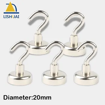 LISHUAI 5pcs/Lot D20 Strong Circular Magnetic Hook/Heavy Duty Neodymium Magnet Hanger for Home&Car Rare Earth Super Power Holder
LISHUAI 5pcs/Lot D20 Strong Circular Magnetic Hook/Heavy Duty Neodymium Magnet Hanger for Home&Car Rare Earth Super Power Holder