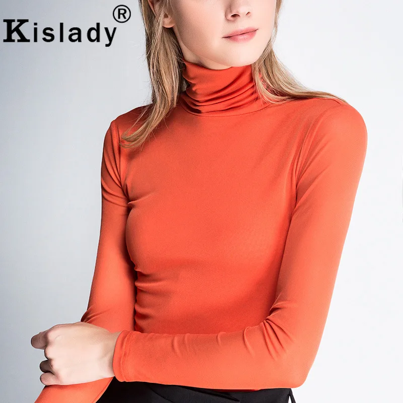 Kislady 2019 Spring New Women's Shirts Elegant Long Sleeve Turtleneck Female Shirts Transparent Mesh Slim Tops Plus Sizes 4XL
Kislady 2019 Spring New Women's Shirts Elegant Long Sleeve Turtleneck Female Shirts Transparent Mesh Slim Tops Plus Sizes 4XL