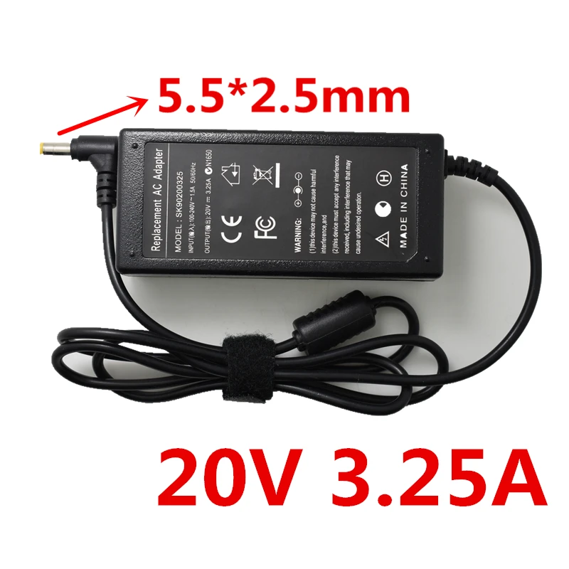 20V 3.25A 5.5*2.5 Laptop Ac Adapter Charger for Lenovo IdeaPad G575 G580 G770 G780 N580 N581 N585 N586 P500 P580 P585
20V 3.25A 5.5*2.5 Laptop Ac Adapter Charger for Lenovo IdeaPad G575 G580 G770 G780 N580 N581 N585 N586 P500 P580 P585