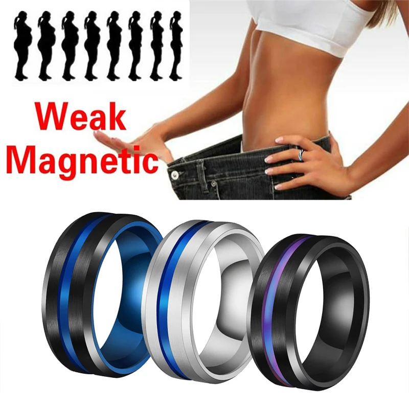 Fashion Jewelry Groove Rings Black Blue Stainless Steel Rings Magnetic Therapy Weight Loss Ring Bagues Stainless Steel Ring Men
Fashion Jewelry Groove Rings Black Blue Stainless Steel Rings Magnetic Therapy Weight Loss Ring Bagues Stainless Steel Ring Men