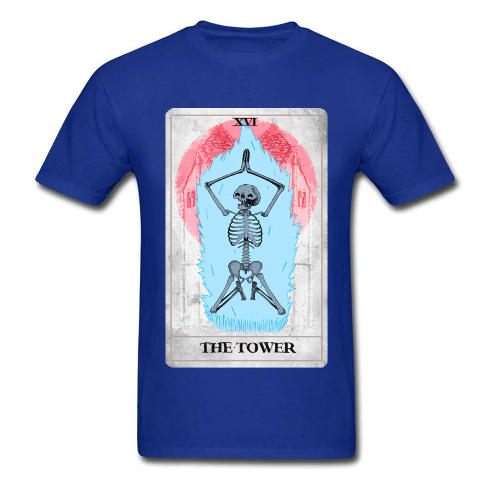 Men's T Shirts The Tower Cool Tops Shirt All Cotton Crew Neck Short Sleeve Leisure Tshirts Labor Day Wholesale The Tower blue