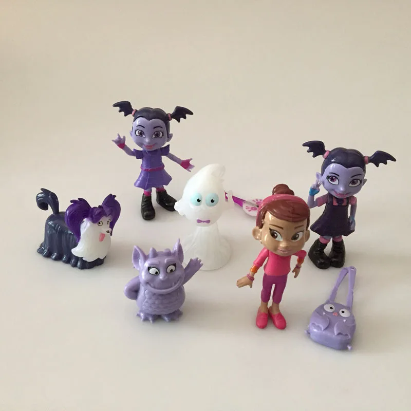 

9pcs/set Movie Junior Vampirina Dolls Toys The Vamp Girl Models Action Figures Toys PVC Toys For Children Birthday Gift