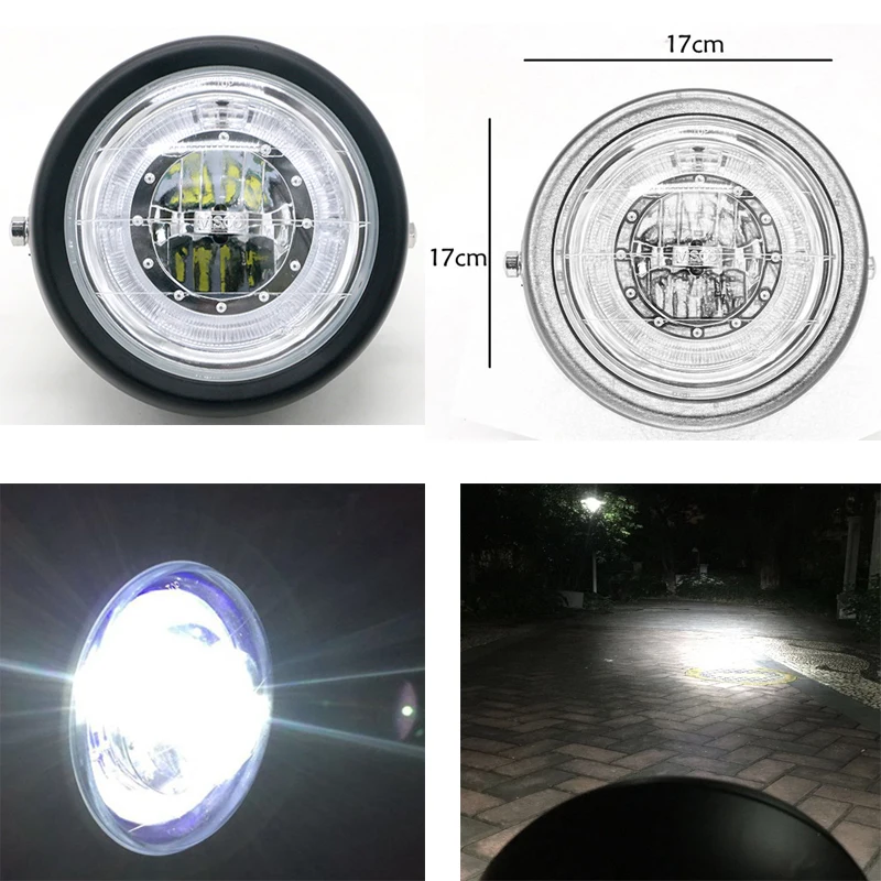 Universal DC 12V Motorcycle Refit LED Headlamp Retro Black Headlight for Motorbike Vintage Scooter Front Lamp Motor Spotlight
Universal DC 12V Motorcycle Refit LED Headlamp Retro Black Headlight for Motorbike Vintage Scooter Front Lamp Motor Spotlight