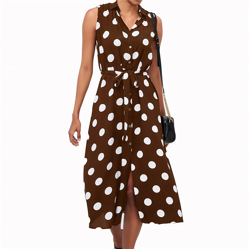 Office Ladies Plus Size Tank Maxi Dress Summer Women Empire Turn-down Collar Sashes Dresses A-line Polka Dots Vestidos Female
Office Ladies Plus Size Tank Maxi Dress Summer Women Empire Turn-down Collar Sashes Dresses A-line Polka Dots Vestidos Female
