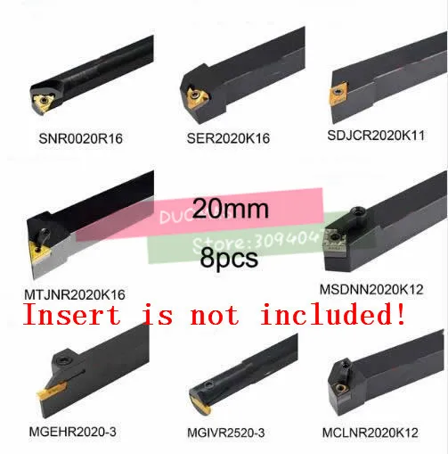 20mm 8pcs Lathe cutting tool set, the most useful cutter set, 8pcs turning tool set to make your work easier
20mm 8pcs Lathe cutting tool set, the most useful cutter set, 8pcs turning tool set to make your work easier
