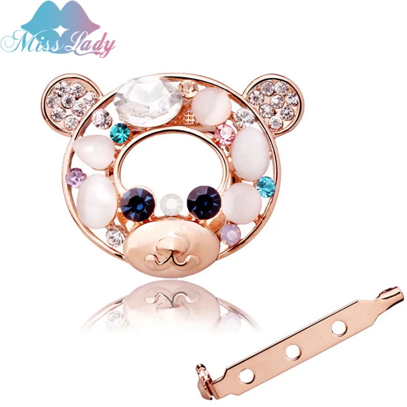 Miss Lady Opal Stone Bear Brooches For Women Rose Gold color Fashion Animal Jewelry Dual use Brooches New Design MLY5829
Miss Lady Opal Stone Bear Brooches For Women Rose Gold color Fashion Animal Jewelry Dual use Brooches New Design MLY5829