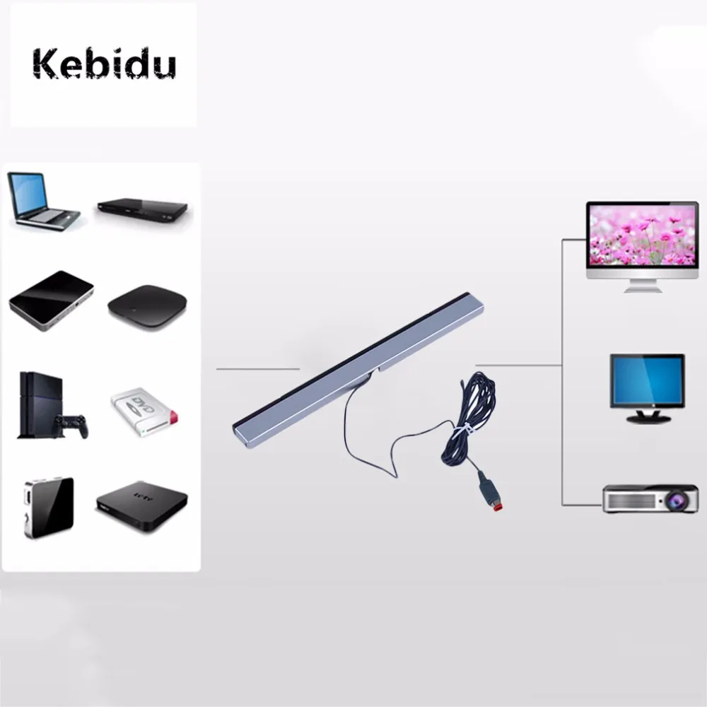 Kebidu New Arrival Infrared IR Signal Ray Sensor Bar/Receiver Wired Game Consoles Accessories for Nitendo Wii Remote
Kebidu New Arrival Infrared IR Signal Ray Sensor Bar/Receiver Wired Game Consoles Accessories for Nitendo Wii Remote
