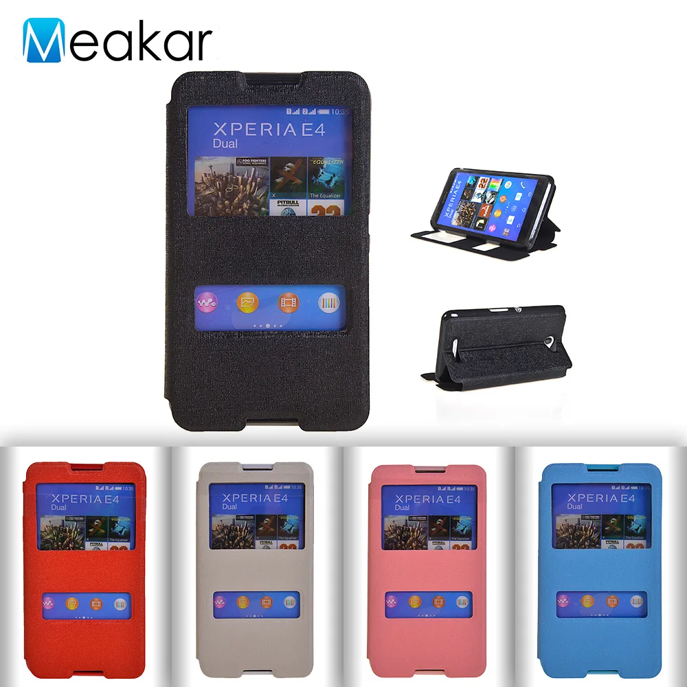Double color window Pu Leather 5.0For Sony Xperia E4 Case For Sony Xperia E4 E2104 E2105 E2115 Cell Phone Cover Case
Double color window Pu Leather 5.0For Sony Xperia E4 Case For Sony Xperia E4 E2104 E2105 E2115 Cell Phone Cover Case