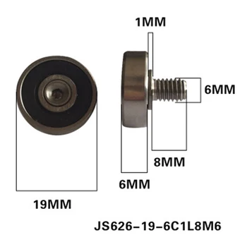 1Pcs "JS626-19-6C1L8M6" NTBG Series Threaded Bearings Metal Screw Bearing Stainless Steel Bolt Cable Pulley Screws
1Pcs "JS626-19-6C1L8M6" NTBG Series Threaded Bearings Metal Screw Bearing Stainless Steel Bolt Cable Pulley Screws