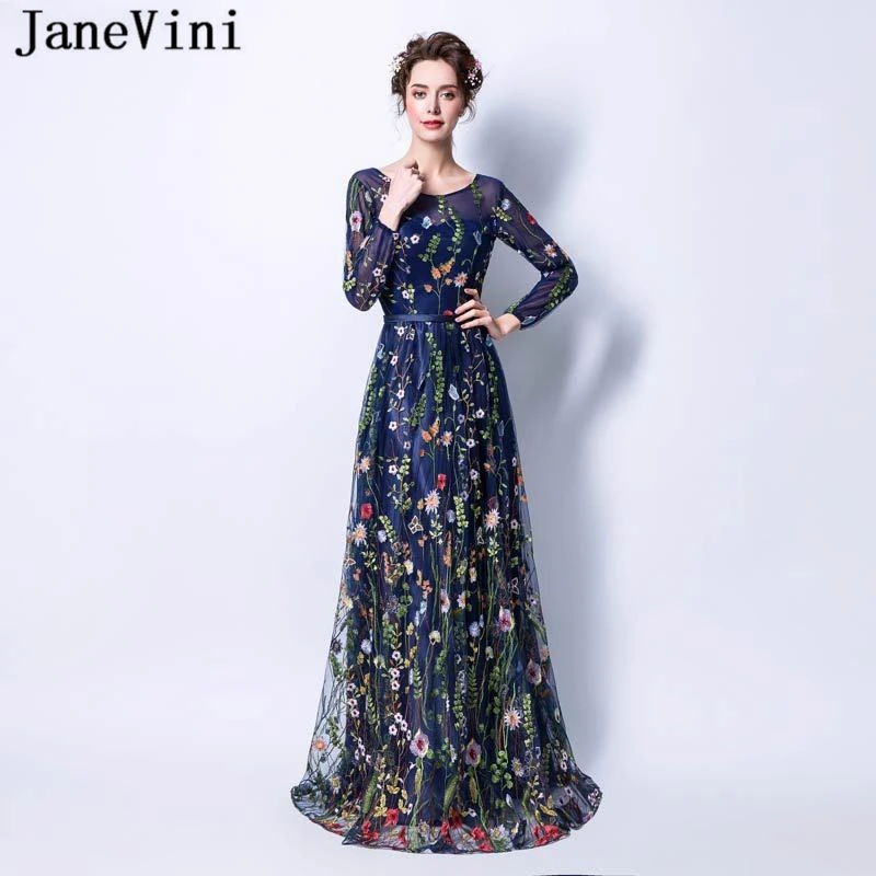 Женское платье с длинным рукавом JaneVini, темно-синее платье из тюля с цветочной вышивкой, ТРАПЕЦИЕВИДНОЕ платье для выпускного вечера, 2019
Женское платье с длинным рукавом JaneVini, темно-синее платье из тюля с цветочной вышивкой, ТРАПЕЦИЕВИДНОЕ платье для выпускного вечера, 2019