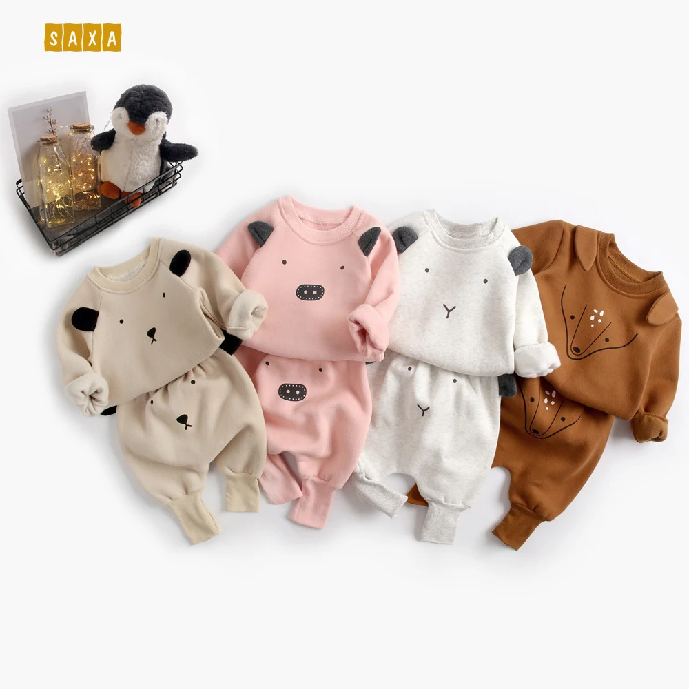 Baby suits baby clothing autumn and winter baby plus velvet sweater pp pants set Cartoon 100% cotton boys and girls two-piece
Baby suits baby clothing autumn and winter baby plus velvet sweater pp pants set Cartoon 100% cotton boys and girls two-piece