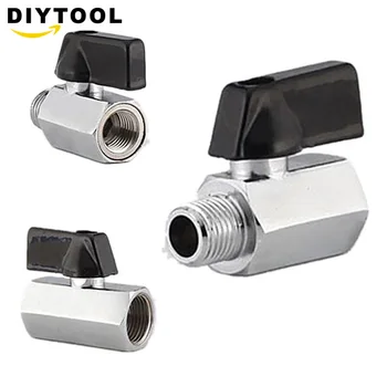 1pc Mayitr Mini Brass Ball Valve 1/4" BSP Male To Female Air Compressor Valves
