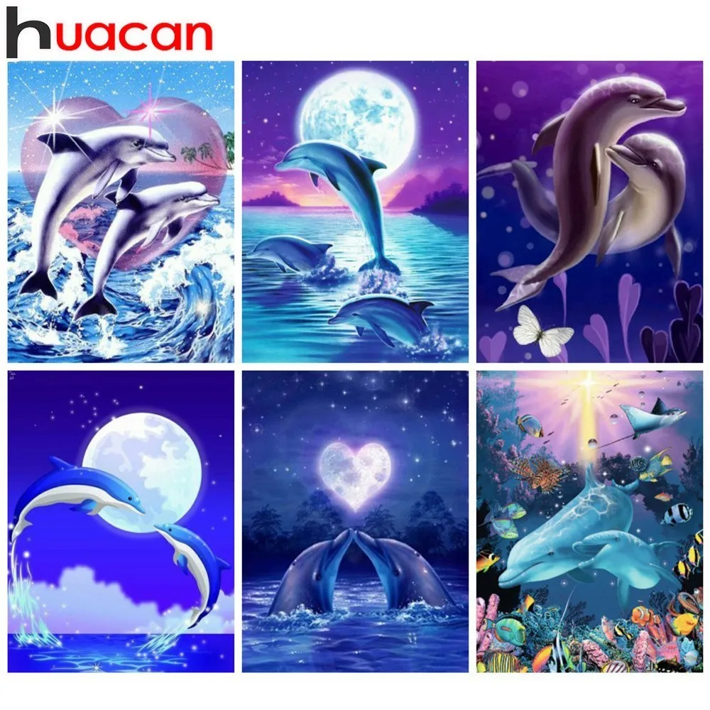 Huacan Diamond Embroidery Animal 5d Diy Diamond Painting Dolphin Full Square Drill Mosaic Picture Home Decor
Huacan Diamond Embroidery Animal 5d Diy Diamond Painting Dolphin Full Square Drill Mosaic Picture Home Decor