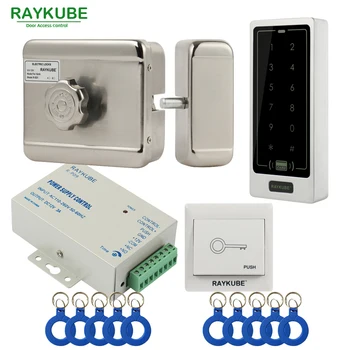 RAYKUBE Electric Motor Lock Access Control System Kit + Metal Touch FRID Reader+Exit Button+ID Keyfobs
RAYKUBE Electric Motor Lock Access Control System Kit + Metal Touch FRID Reader+Exit Button+ID Keyfobs