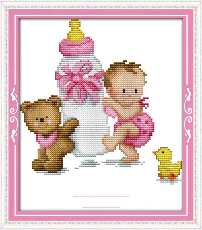 Вышивка схемы детской метрики 16