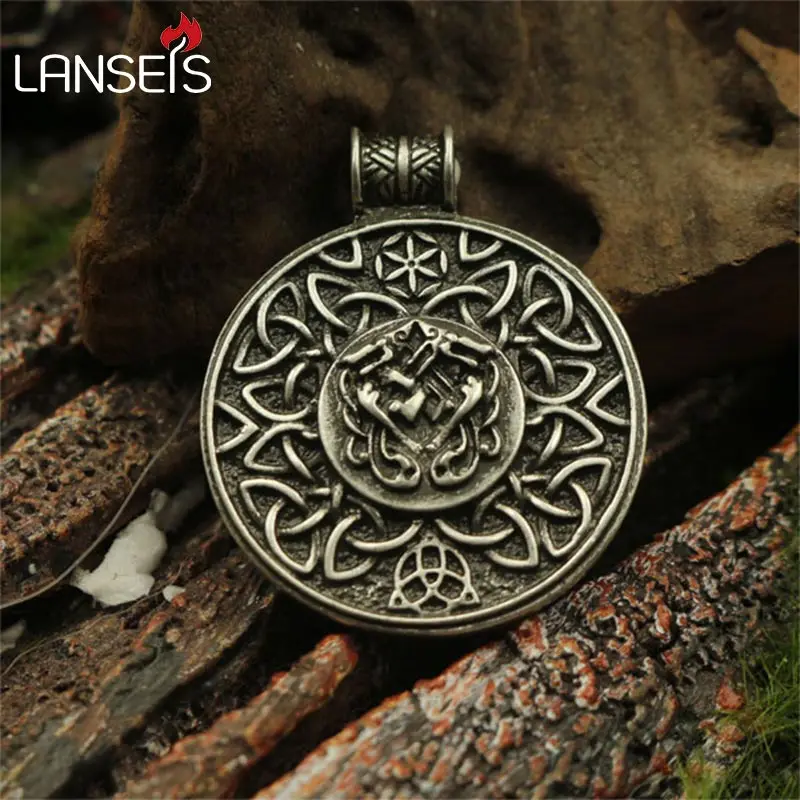 Lanseis 10 шт. кулон с животными мужское ожерелье подвеска символикой викингов