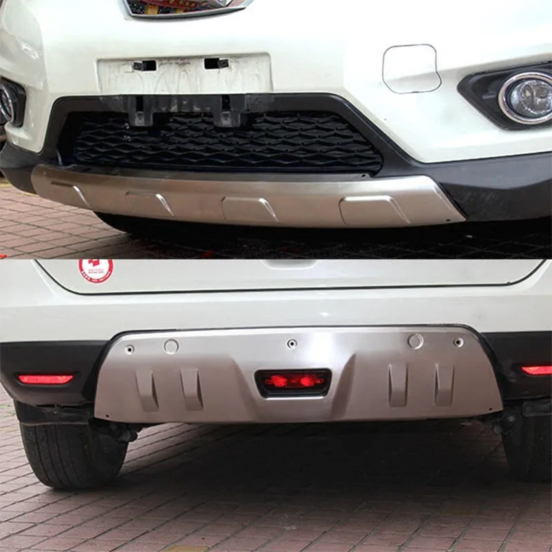 2PCS Stainless Steel Front + Rear bumper cover trim for nissan X-TRAIL T32 2014-16 Car-covers Car styling
2PCS Stainless Steel Front + Rear bumper cover trim for nissan X-TRAIL T32 2014-16 Car-covers Car styling
