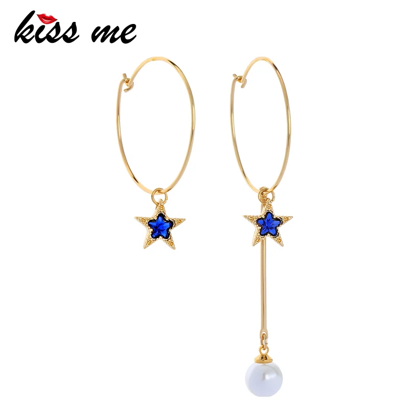 KISS ME Gold Color Copper Glass Circle Star Hoop Earrigns for Women Fashion Accessories
KISS ME Gold Color Copper Glass Circle Star Hoop Earrigns for Women Fashion Accessories