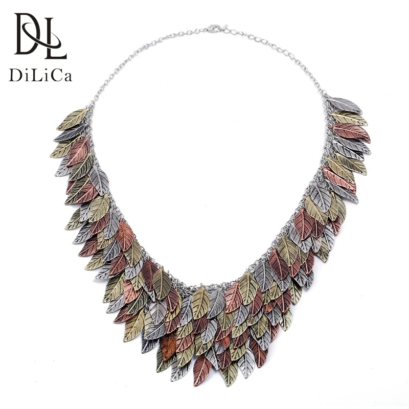 DiLiCa 2018 Bohemian Necklace Women Alloy Layered Leaf Maxi Necklaces Female Fashion Vintage Statement Necklace Pendant
DiLiCa 2018 Bohemian Necklace Women Alloy Layered Leaf Maxi Necklaces Female Fashion Vintage Statement Necklace Pendant