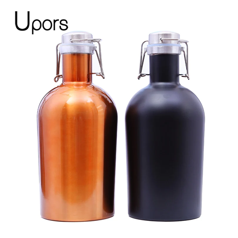 Upors 64OZ Beer Growler Homebrew 304 Stainless Steel Home Brew Beer Flip Top Beer Growler Bottle 1.9L BPA Free Cap
Upors 64OZ Beer Growler Homebrew 304 Stainless Steel Home Brew Beer Flip Top Beer Growler Bottle 1.9L BPA Free Cap