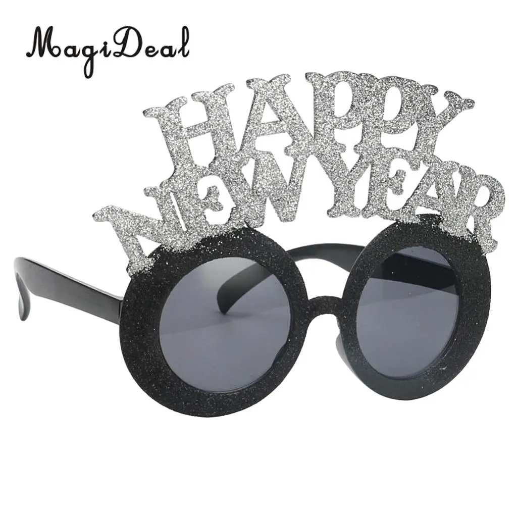 Funny Glitter New Year Party Glasses Photobooth Celebrations Sunglasses Kids Adults Christmas Holiday Party Eyeglasses Favors