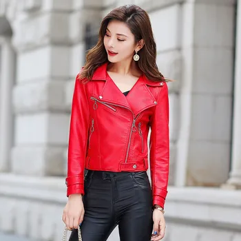 KUYOMENS Leather Jacket Women Spring Autumn 2018 New Leather Coat Women Short Motorcycle Leather Clothing Female Outerwear
KUYOMENS Leather Jacket Women Spring Autumn 2018 New Leather Coat Women Short Motorcycle Leather Clothing Female Outerwear