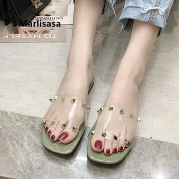 Marlisasa Vrouwen Pantoffels Women Fashion Sweet Light Weight White Transparent Rivet Slippers Lady Home & Beach Slides F5389
Marlisasa Vrouwen Pantoffels Women Fashion Sweet Light Weight White Transparent Rivet Slippers Lady Home & Beach Slides F5389
