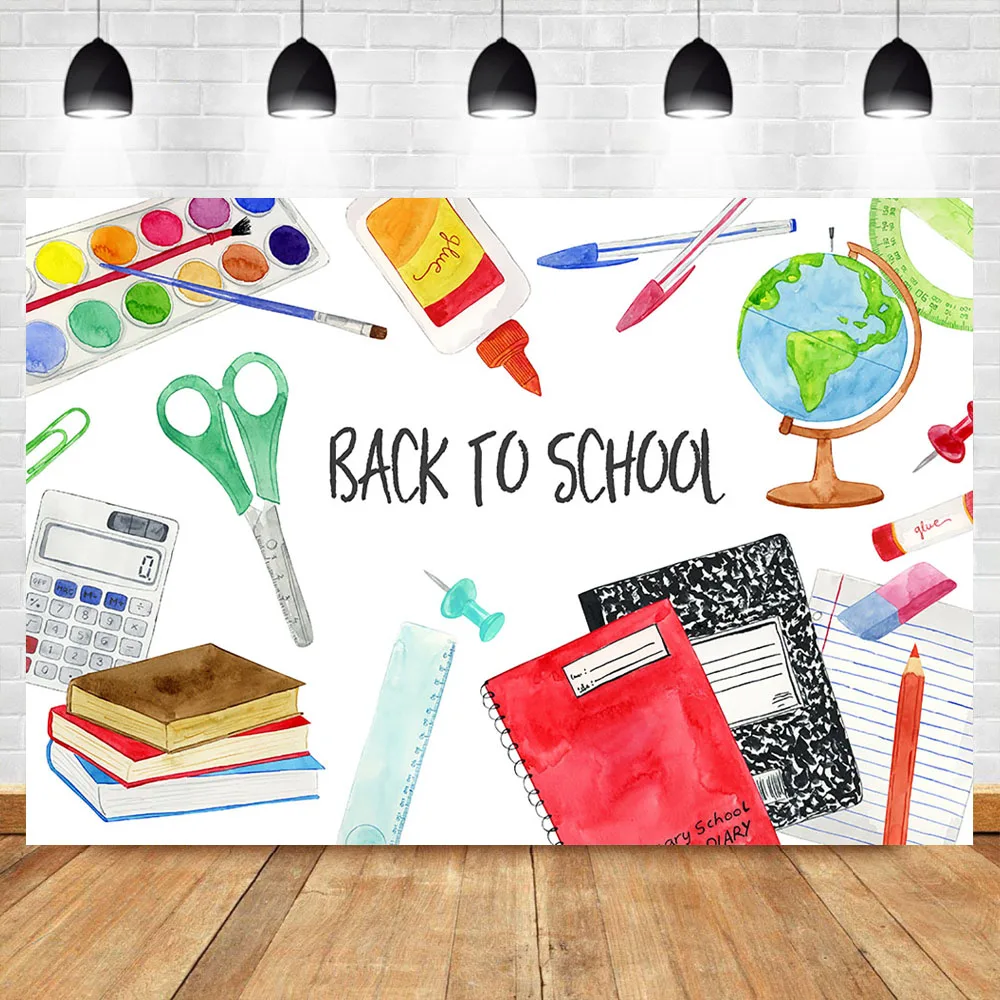 NeoBack Back to School Backdrop Globe Colorful Brush Textbook Ruler Photo Background Photography Backdrops For Photo Studio
NeoBack Back to School Backdrop Globe Colorful Brush Textbook Ruler Photo Background Photography Backdrops For Photo Studio